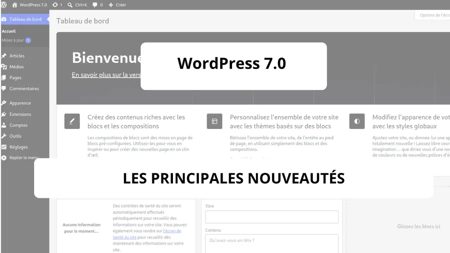 WordPress 7.0 : ce qui change pour vous
